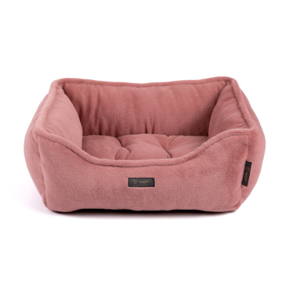 Nandog Pet Gear Cloud 2.0 Reversible  Dog Knit Bed - Taupe Pink (25 in)