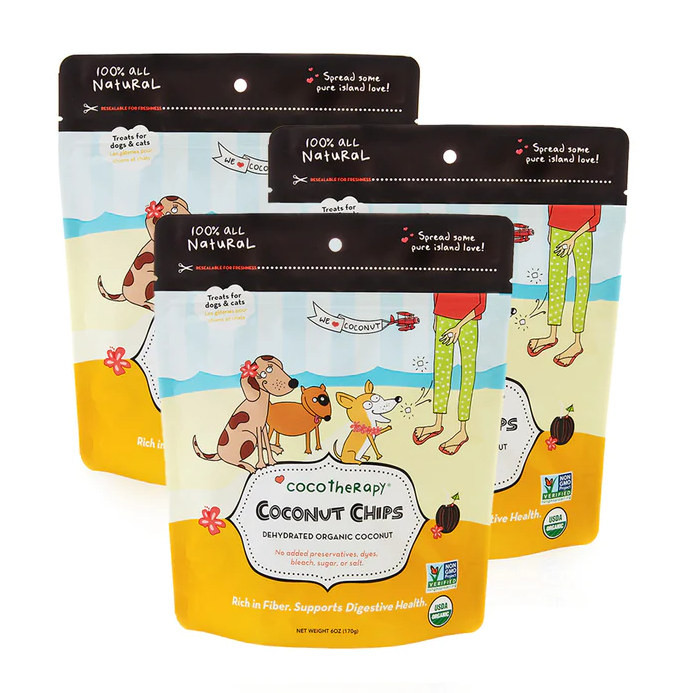 CoCoTherapy Coconut Chips - 6 oz Each (3 Pack)