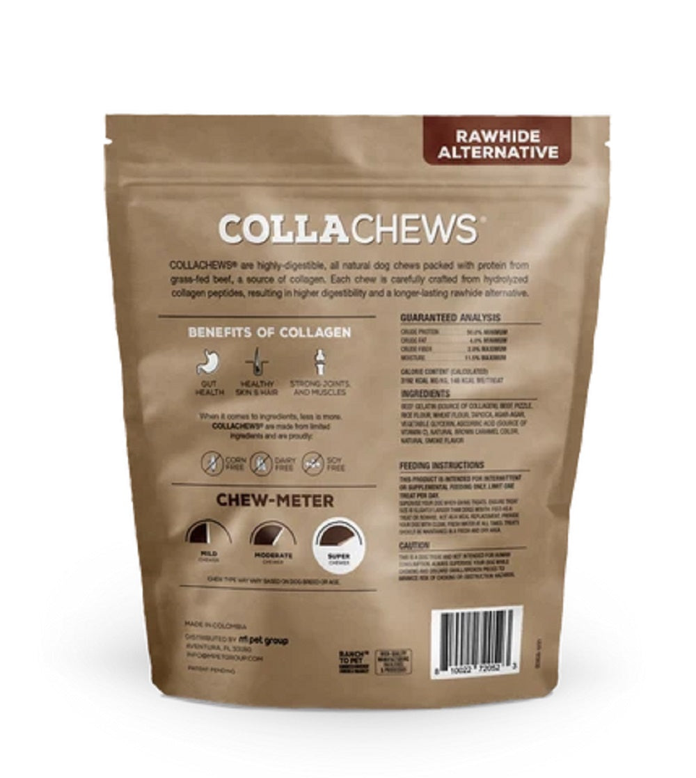 CollaChews Bully & Collagen Rawhide Free 6" Rolls Dog Treat - 10 Pack Bag
