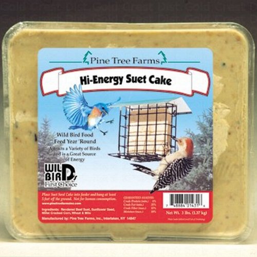 Pine Tree Farms 1431 Hi Energy Suet Seed Cake, 3 Pounds