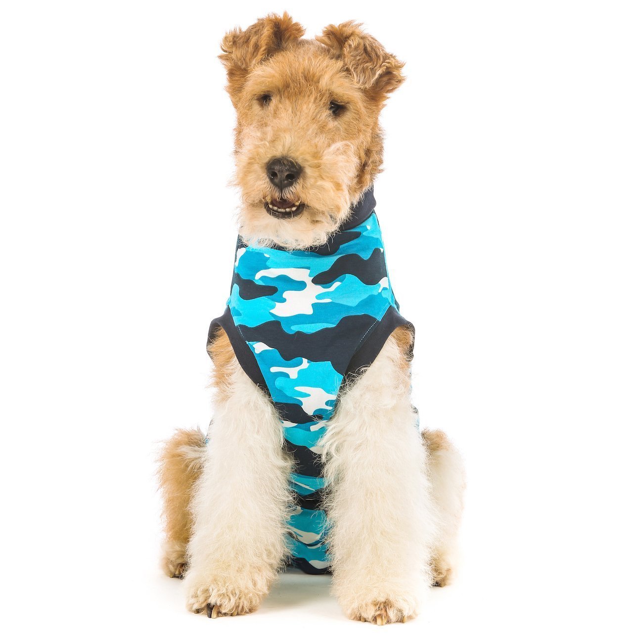 Suitical Recovery Suit for Dogs, Blue Camo, Medium