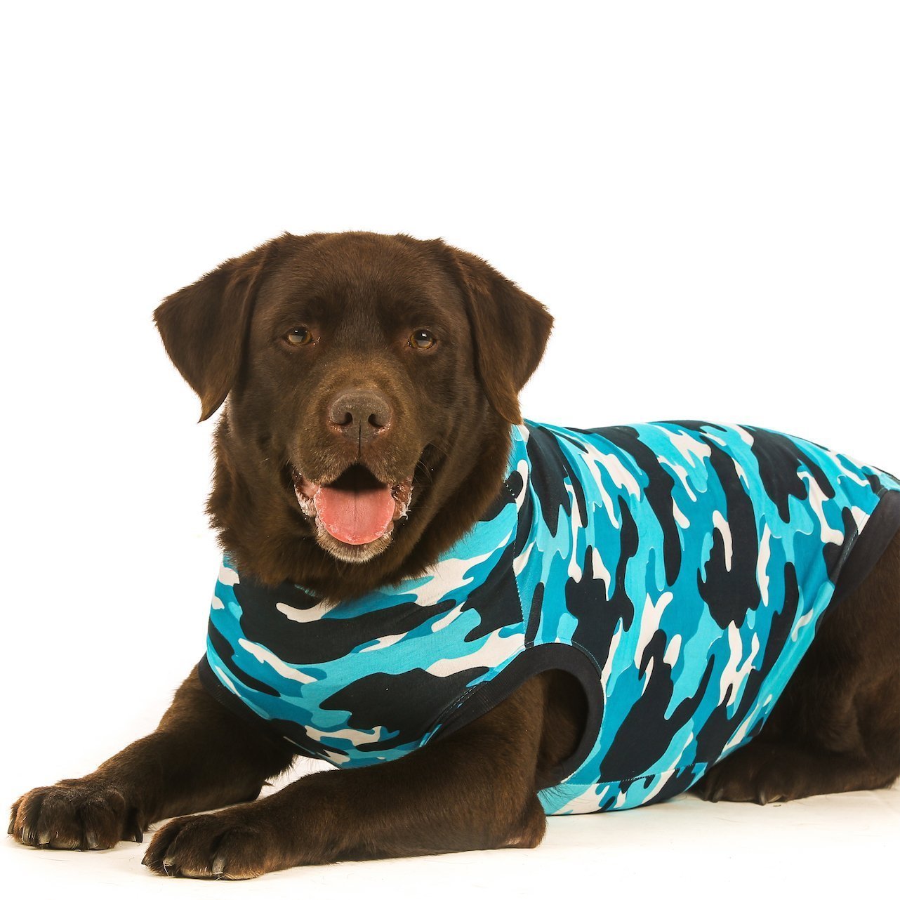 Suitical Recovery Suit for Dogs, Blue Camo, Medium