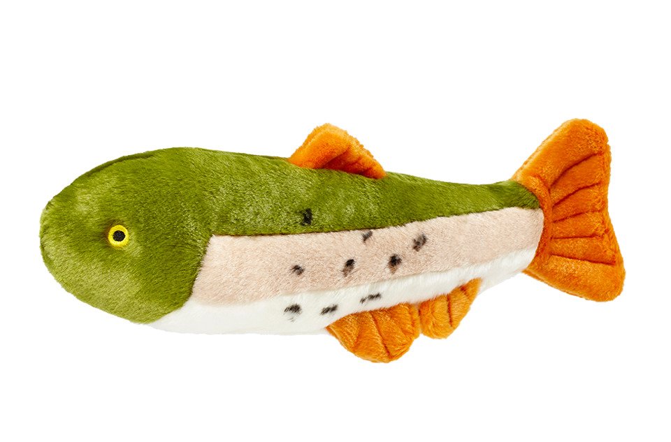 Fluff and Tuff Ruby the Rainbow Trout Dog Toy - 14"