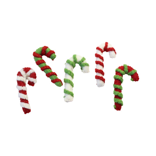 Midlee Designs Candy Cane Wool Candy Cane Filled Cat Toys
