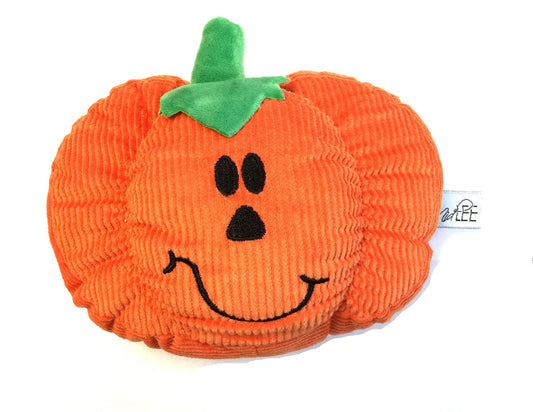 Midlee Pumpkin Smiley Face Halloween Dog Toy