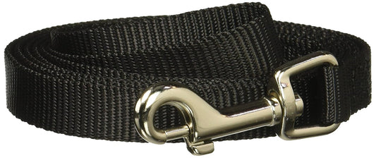 Zack & Zoey Basic Nylon Dog Leash, 6-Feet x 5/8-Inch Lead, Jet Black