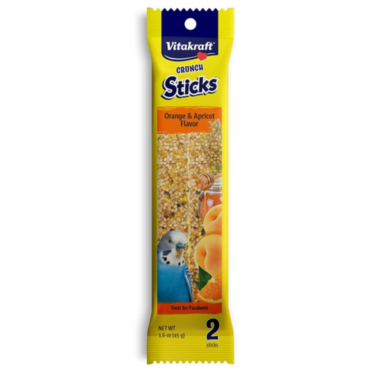 Vitakraft Crunch Sticks Parakeet Treat - Orange & Apricot Flavor