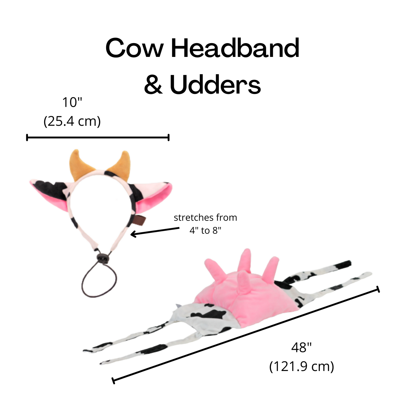 Midlee Cow Headband &amp; Udder Dog Costume – Midlee Designs