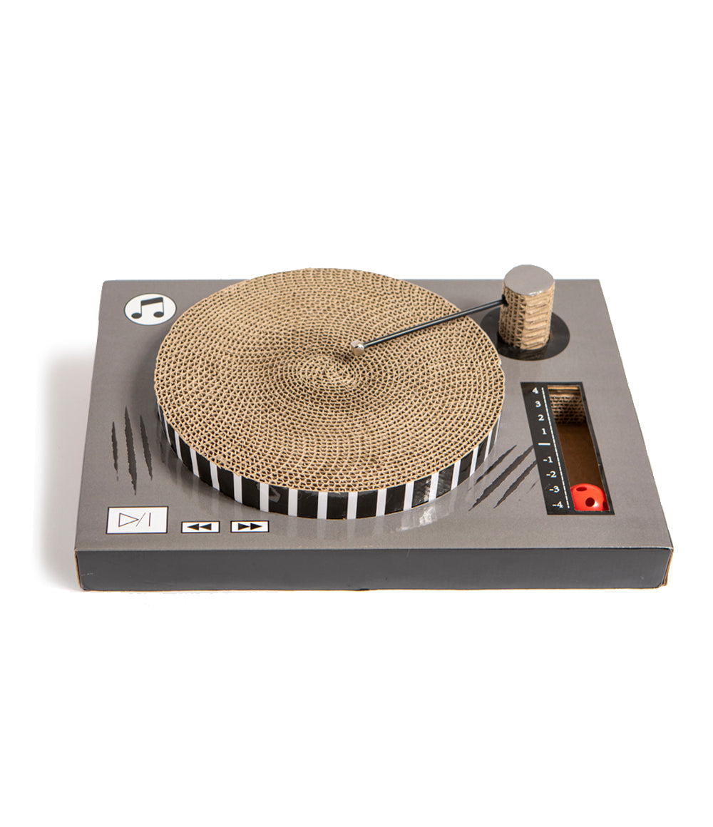 NANDOG Cardboard Cat Scratcher Scratching Pad Record Player