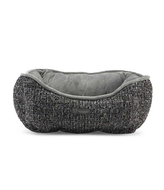 Nandog Pet Gear Reversible Luxury Micro Plush Dog Knit Bed - Dark Gray (25 X 21in)