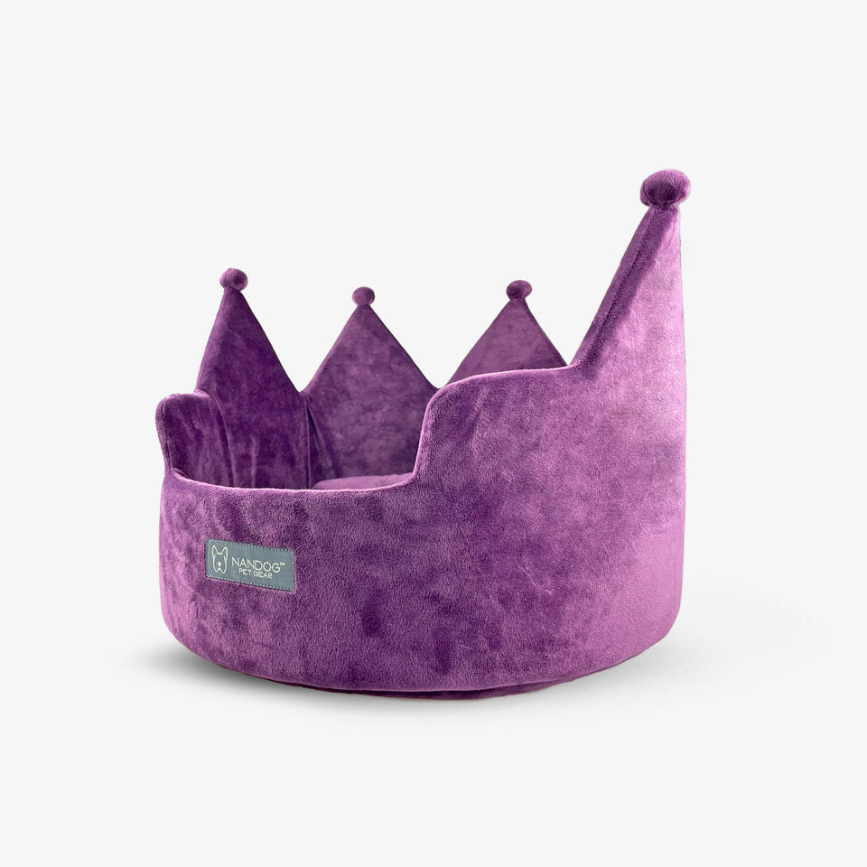 NANDOG Crown Collection Micro-Plush Dog & Cat Bed - Purple