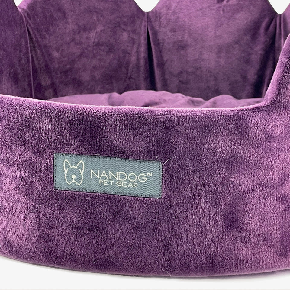 NANDOG Crown Collection Micro-Plush Dog & Cat Bed - Purple