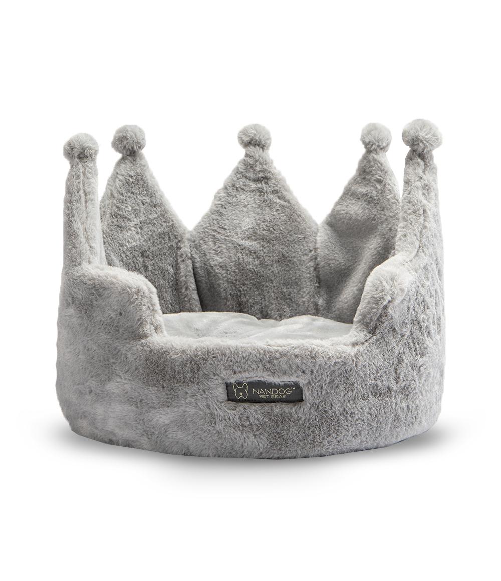 NANDOG Crown Collection Micro-Plush Dog & Cat Bed - Clouded Gray