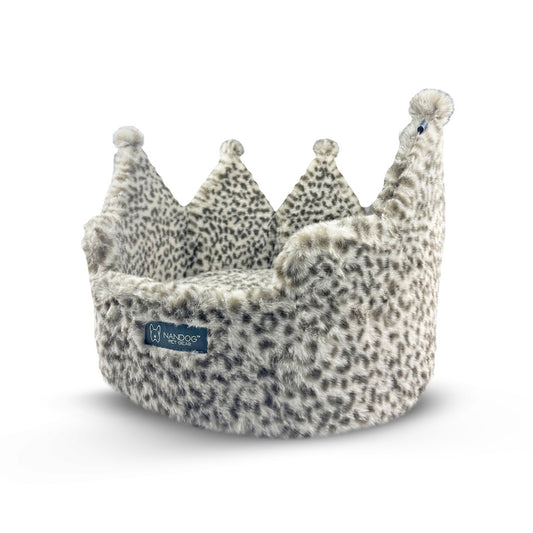 NANDOG Crown Collection Micro-Plush Dog & Cat Bed - Leopard