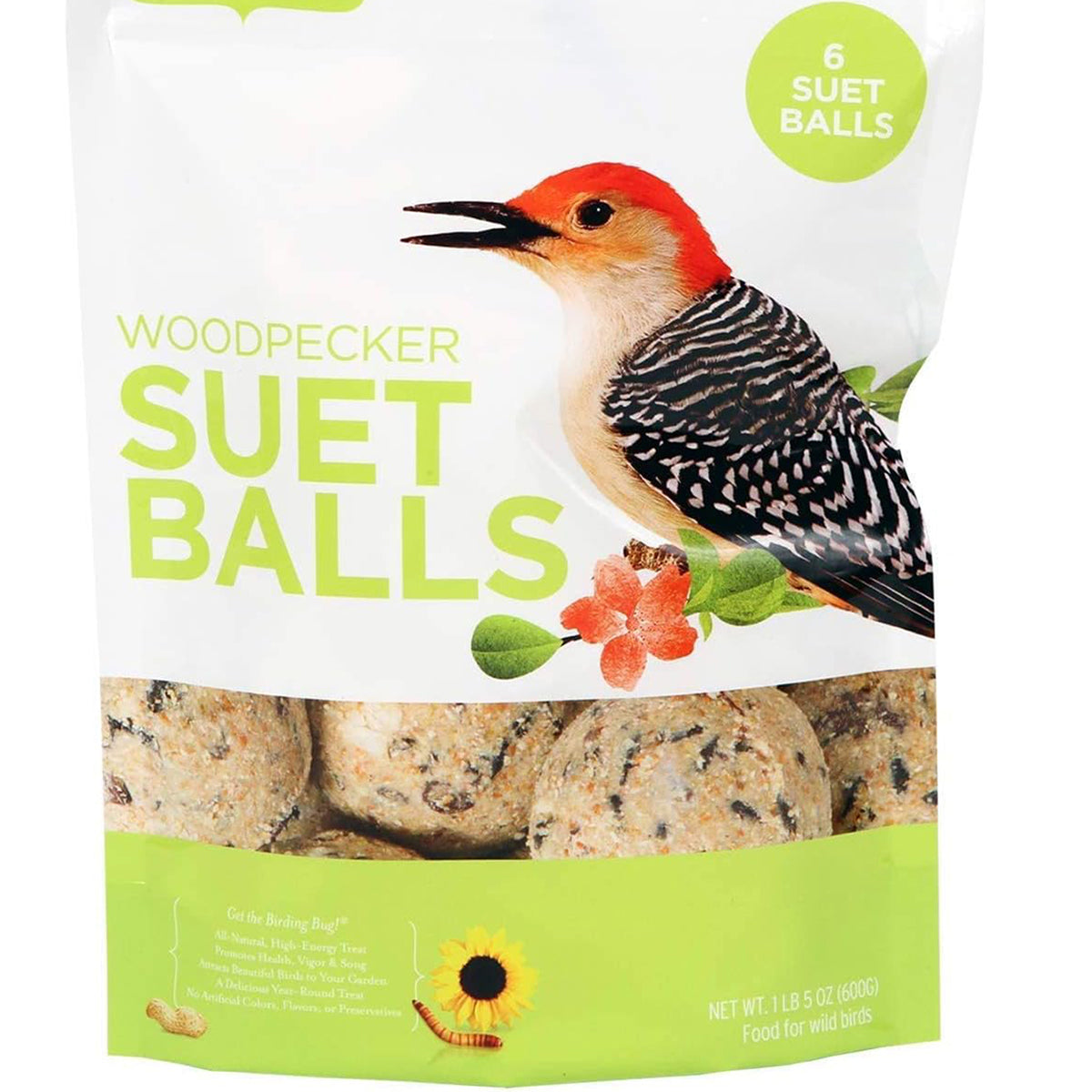 Pacific Bird & Supply Co. 6 Pack Woodpecker Suet Balls, 1lb 5oz