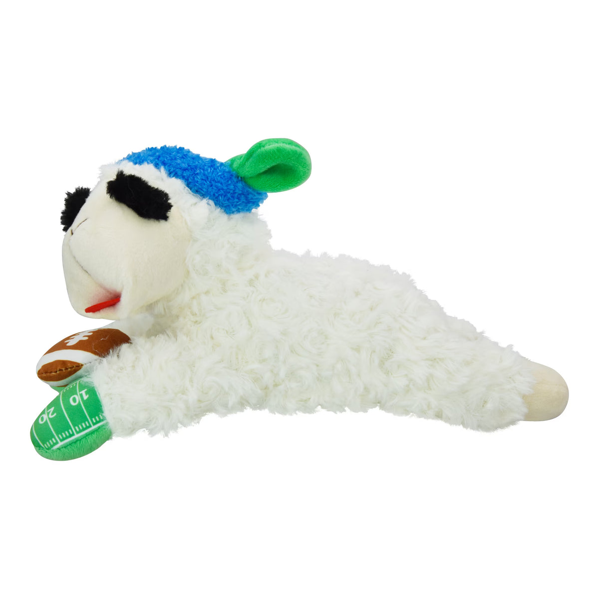 Multipet Tailgate Lamb Chop w/ Football Cat Toy - 4"