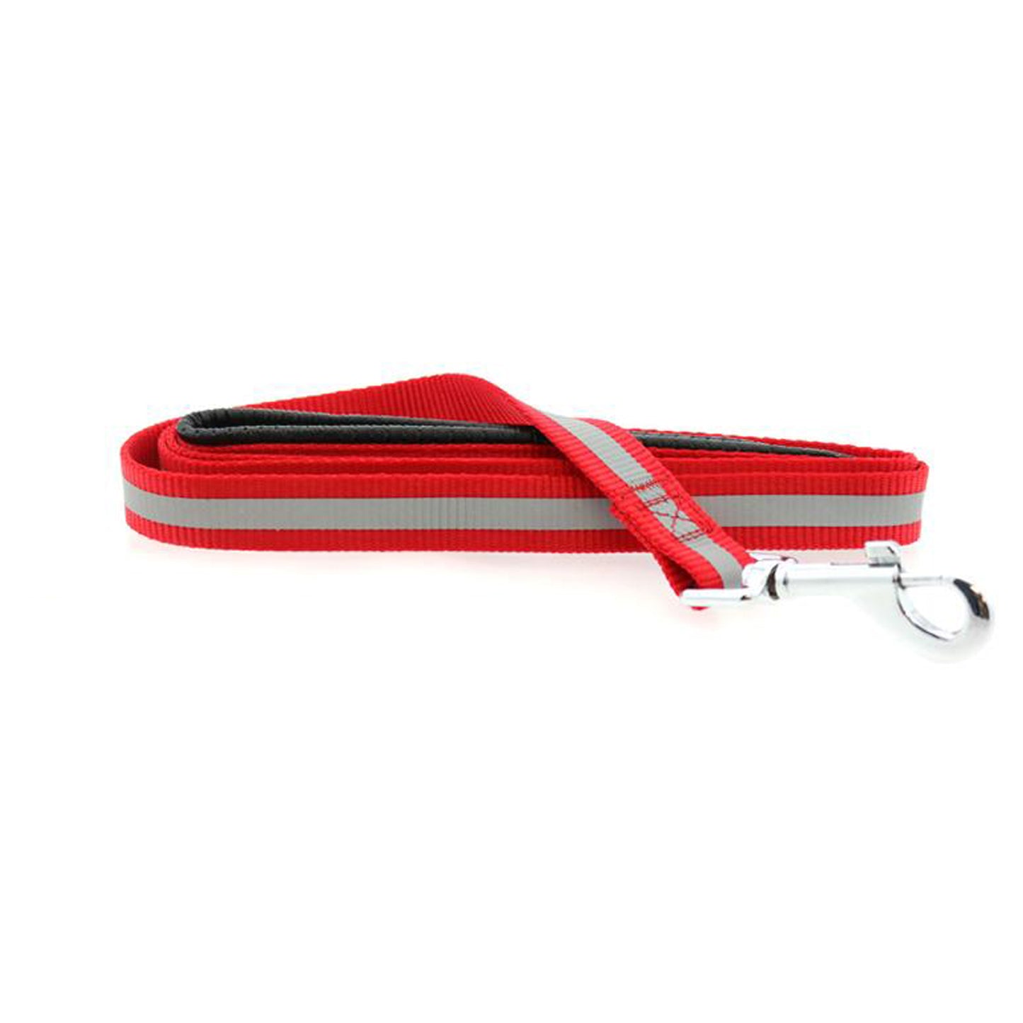 Doggie Design Basic Reflective Safety Strip Dog Leash - Red