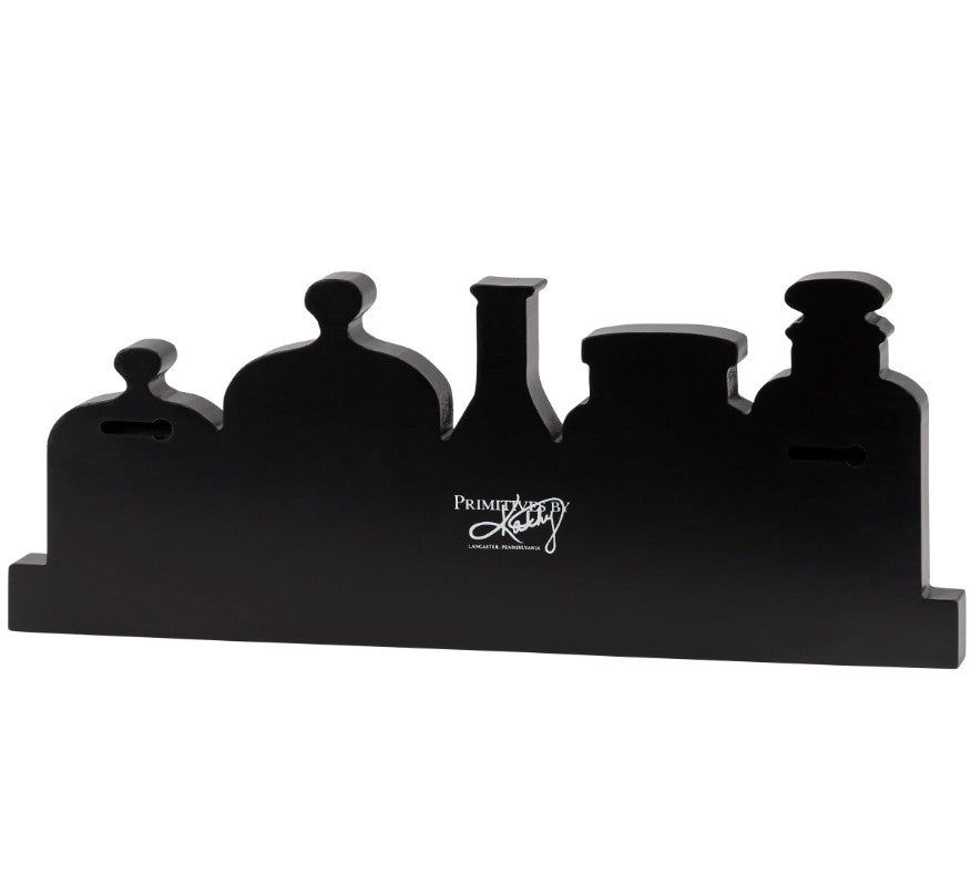 Primitives by Kathy Halloween Vintage Bottles Chunky Sitter