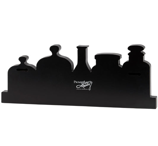 Primitives by Kathy Halloween Vintage Bottles Chunky Sitter