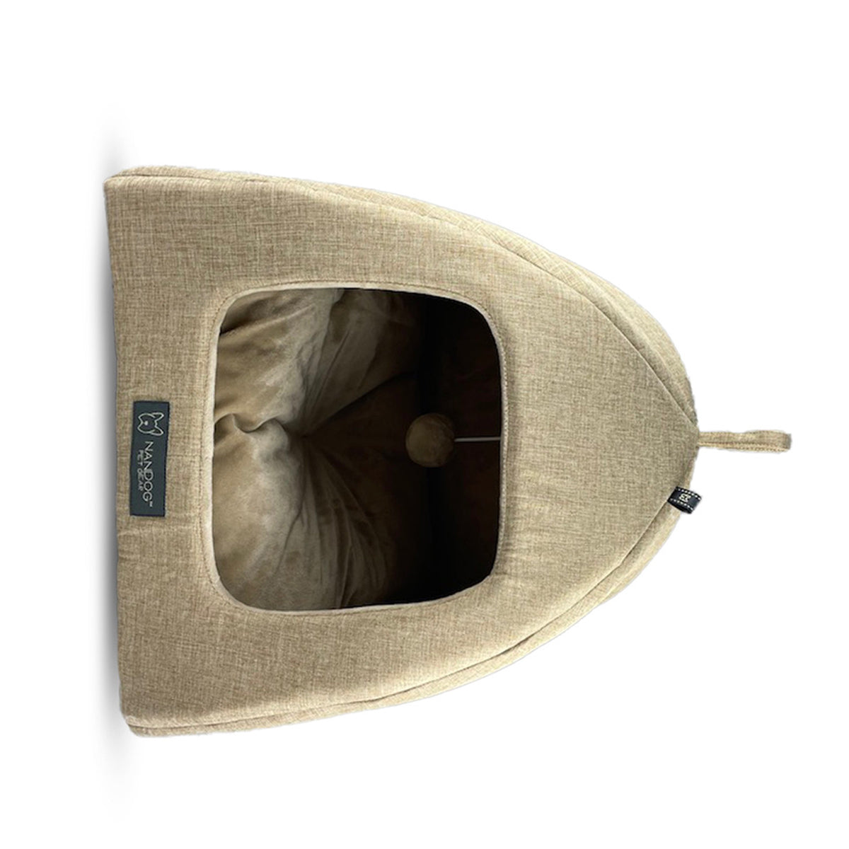 Nandog Pet Gear Cassel Cat Hut Tan - Brown