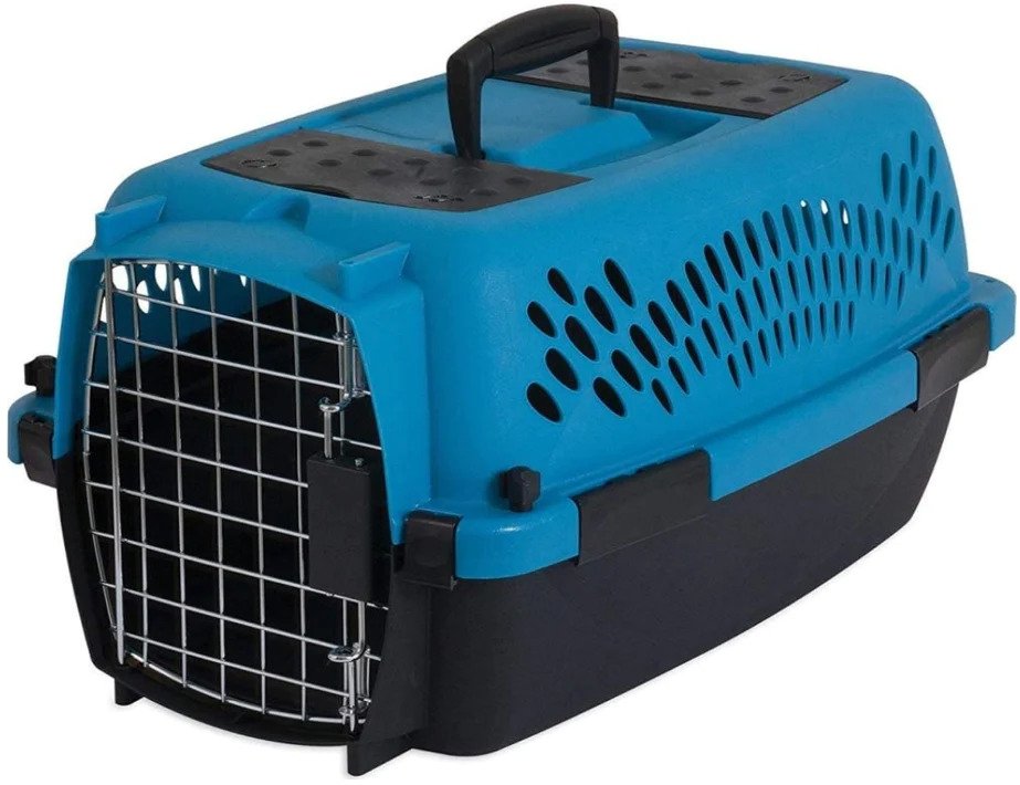 Aspen Pet Fashion Pet Porter Kennel Breeze Blue and Black- Up to 10lbs