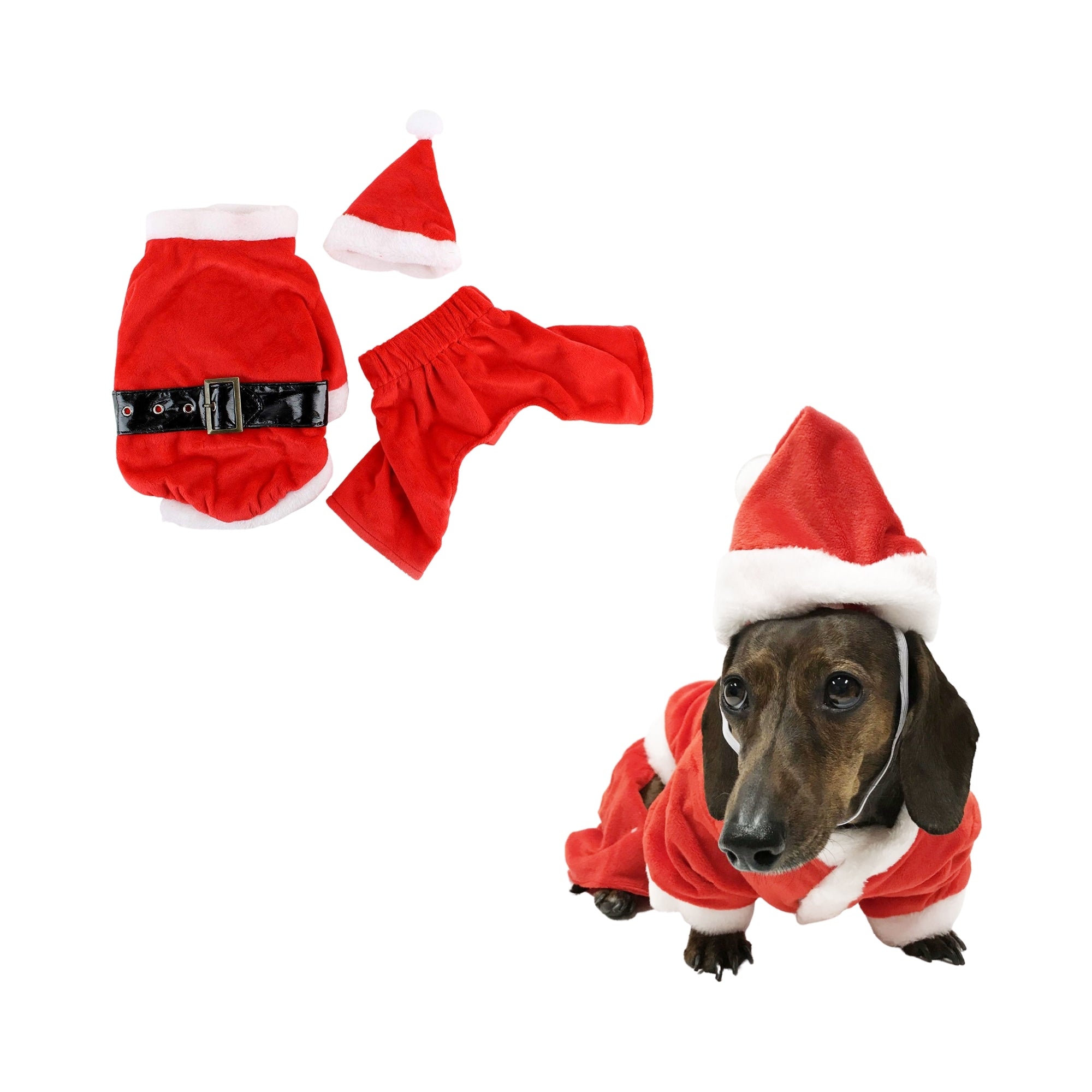 Santa claus dog clearance outfit