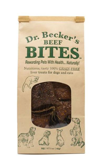 Dr. Becker's Bites Grain Free Beef Liver Treats For Dogs & Cats, 5 oz