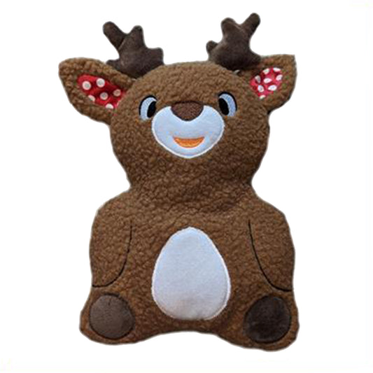 Dog Star Christmas Reindeer Fleece Squeakers Dog Toy