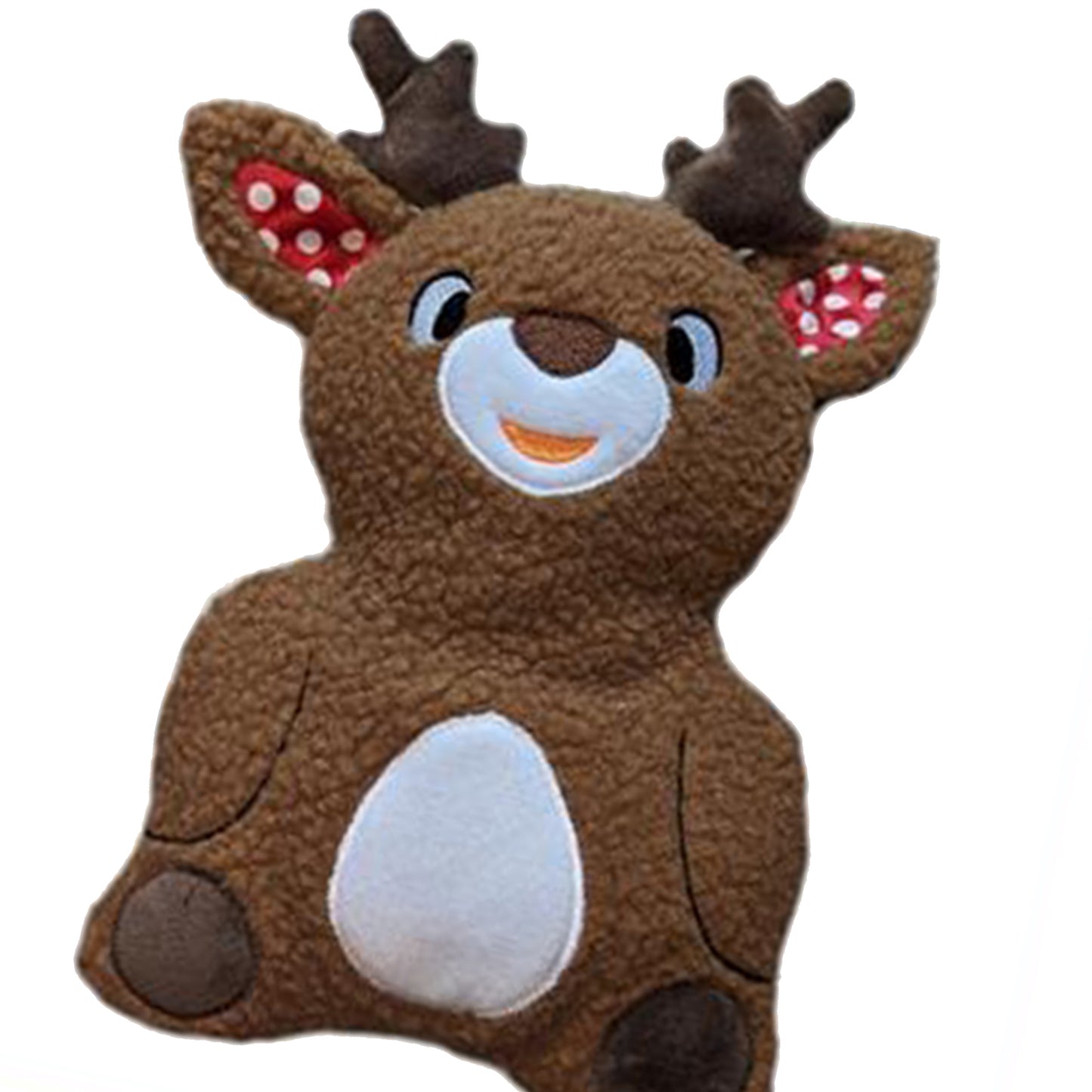 Dog Star Christmas Reindeer Fleece Squeakers Dog Toy