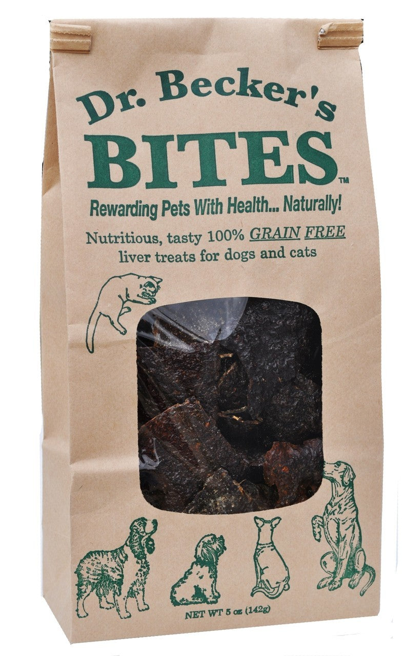 Dr. Becker's Bites Flavor Variety Pack | All Natural Whole Food | Four Versatile Treats for Dogs & Cats | Includes Bison, Beef, Veggie & Berry Bites
