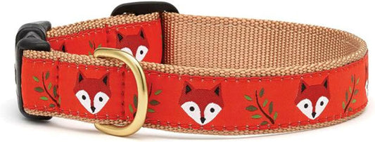 Up Country Foxy Pattern Foxy Dog Collar - Medium  (12 to 18 Inches) 1 Inch Wide Width