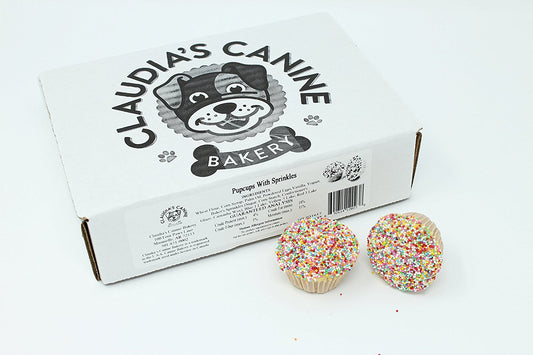 Claudia's Canine Bakery - PupCups with Sprinkles - 12 Gourmet Dog Treats