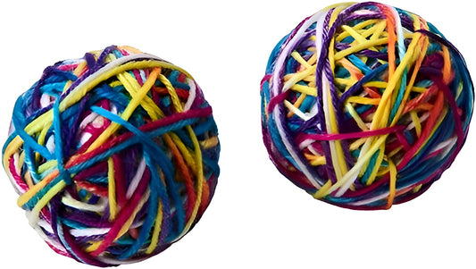 ETHICAL/SPOT Sew Much Fun Yarn Ball Cat Toys - 2.5" (2pk)
