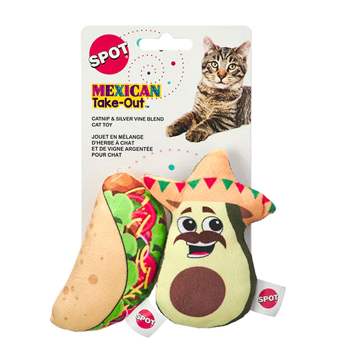 Spot Mexican Take-Out Cat Toy - 2 Pack Assorted Colors