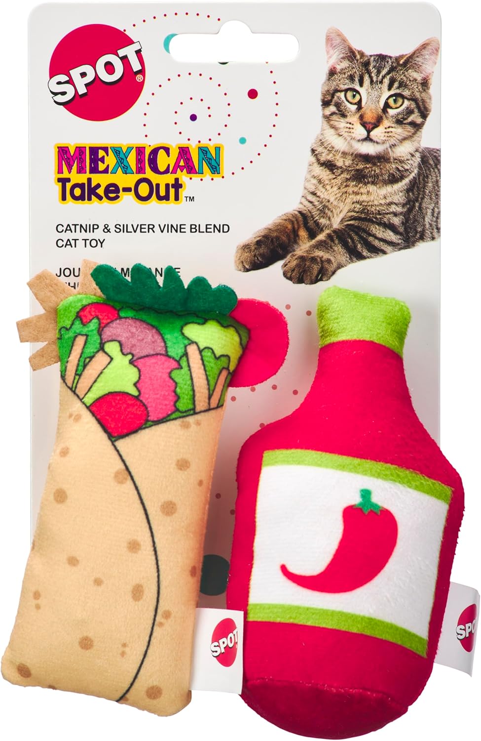 Spot Mexican Take-Out Cat Toy - 2 Pack Assorted Colors