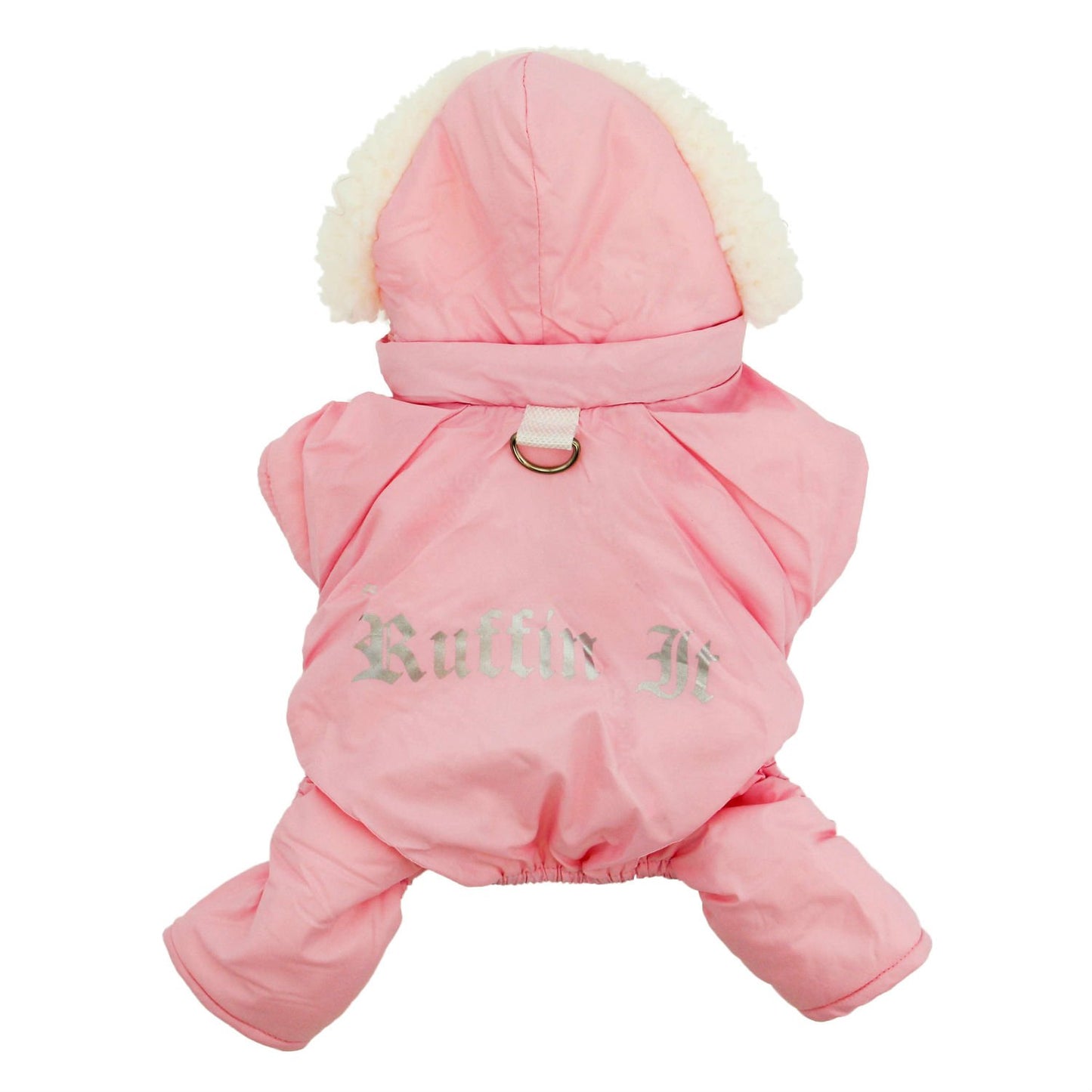 Dog Coat - "Ruffin' It" Snowsuit - Pink - Small (S)