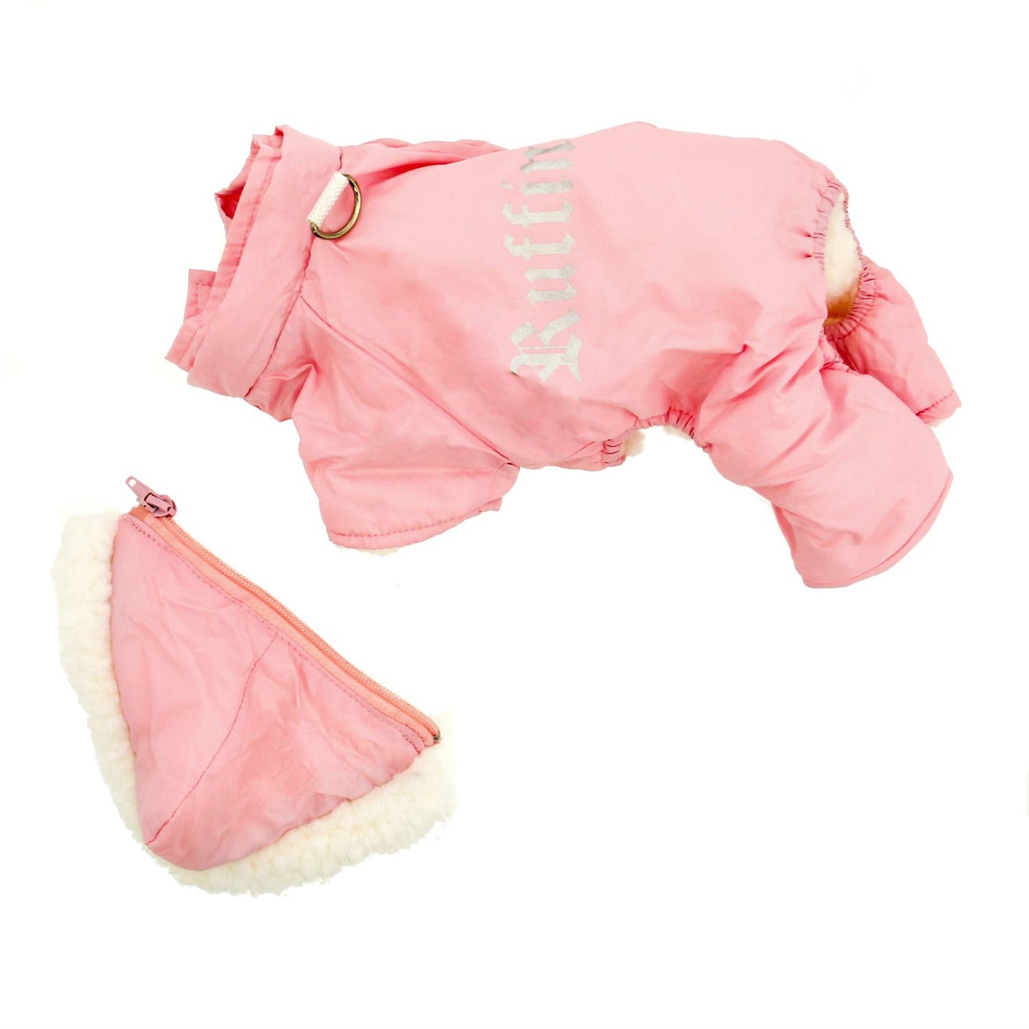 Dog Coat - "Ruffin' It" Snowsuit - Pink - Small (S)