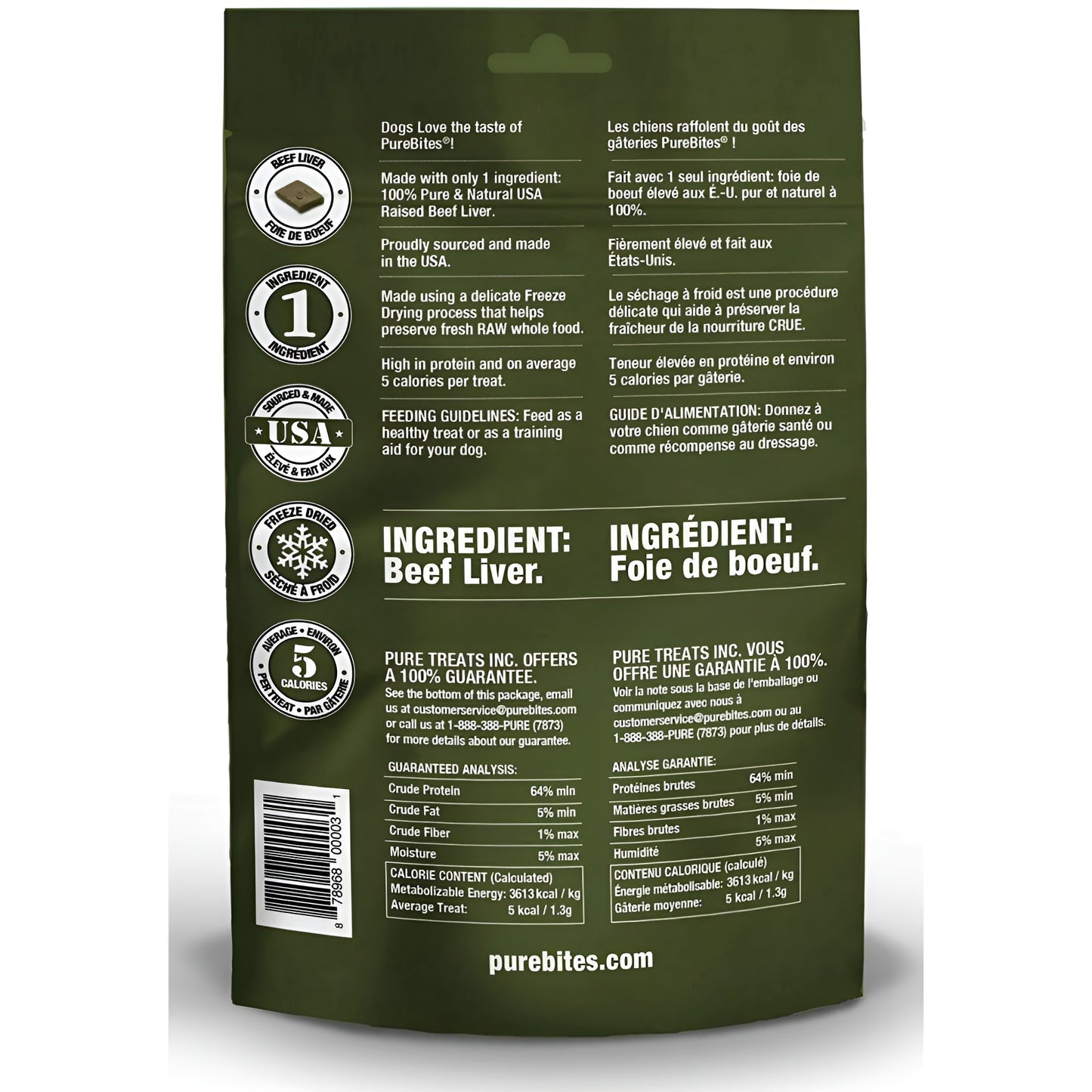 PureBites Freeze Dried Beef Liver Dog Treats - 8.8 oz