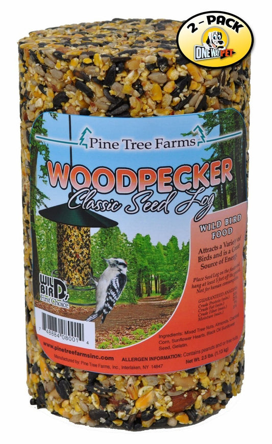 Pine Tree Farm Woodpecker Classic Seed Log, 40-Ounce (Pack of 2)