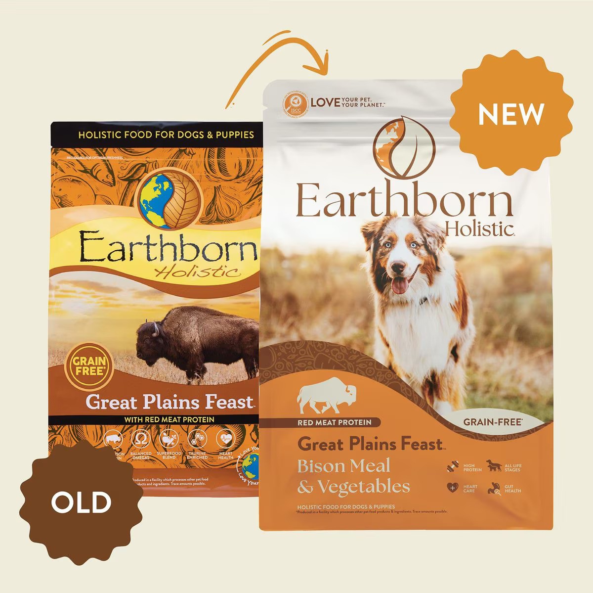 Earthborn Holistic Great Plains Feast Bison Meal & Vegetables Grain-Free Dry Dog Food - 4 Lbs