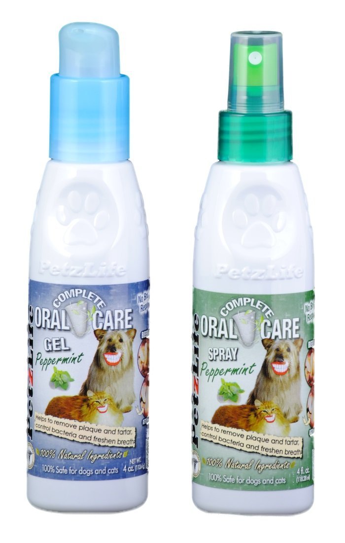 Petzlife Oral Care Gel 4ounce Salmon and Peppermint Spray Combo