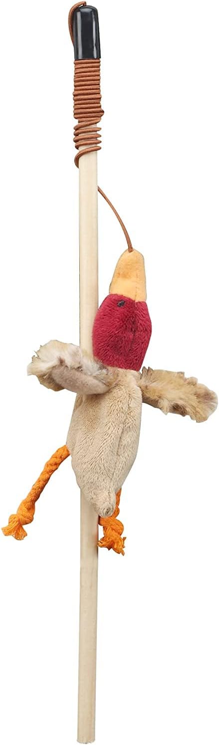 Ethical Pets Skinneeez Forest Friends Teaser Wand Cat Toy With Catnip - 13"