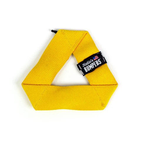Katie's Bumpers Best Frequent Flyer Mini Triangle Dog Fetch Toy - Yellow