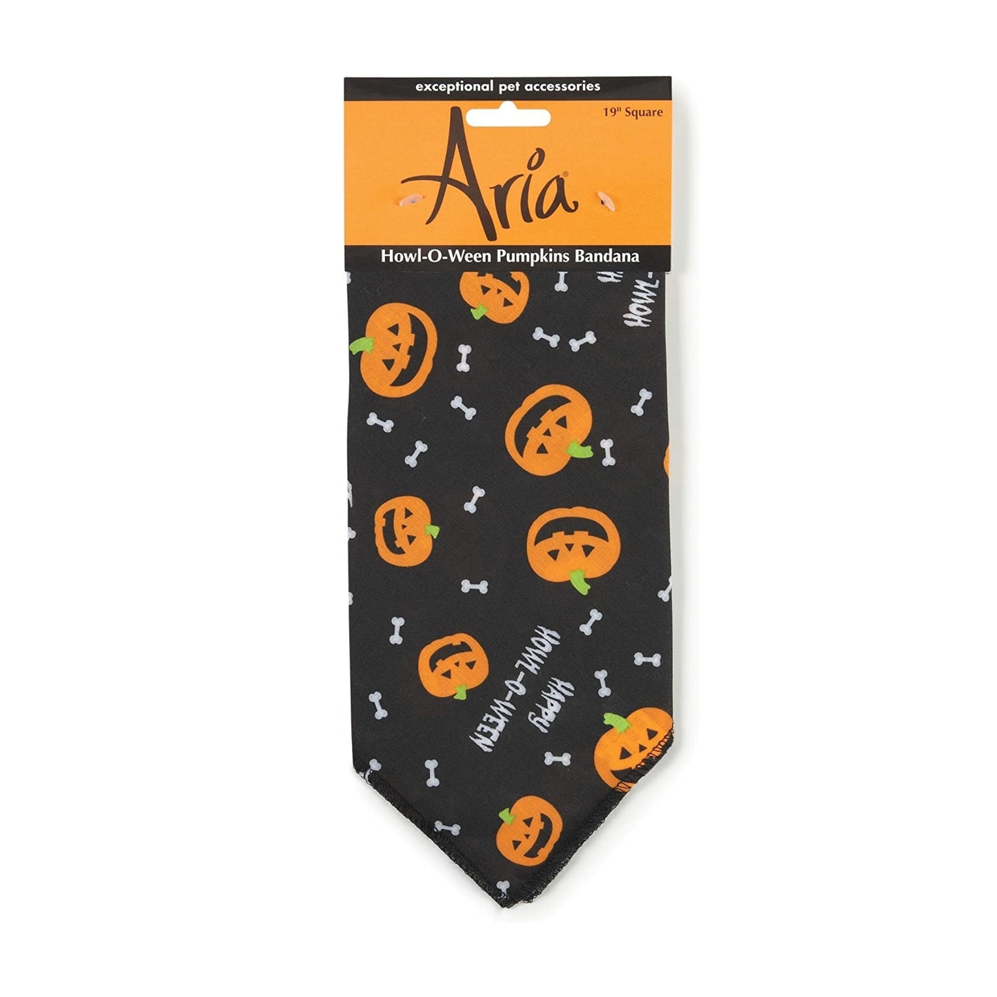 Aria Festive Halloween Dog Bandana (Howl-o-ween Pumpkins)