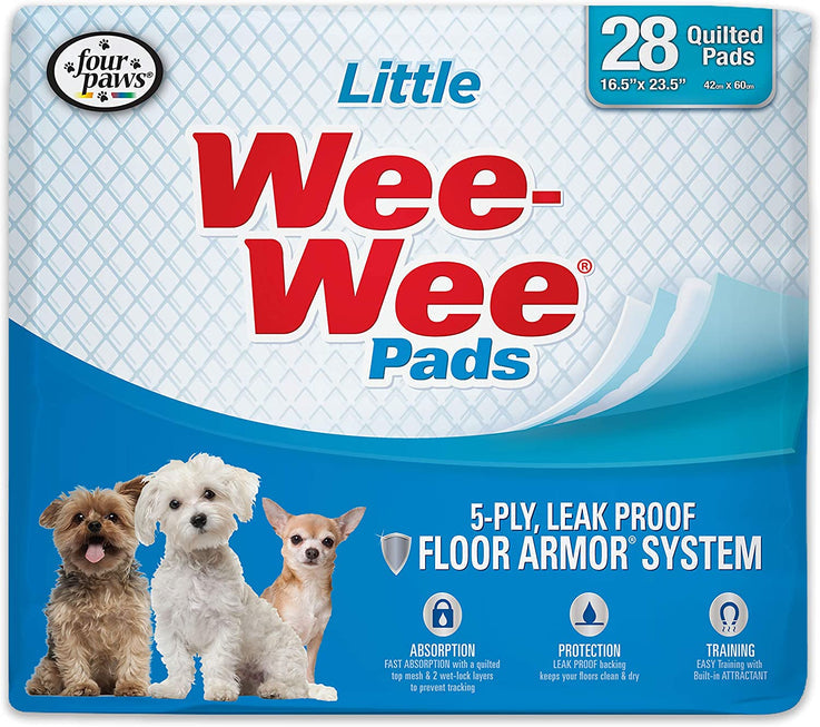 Four Paws Wee Wee Pads for Little Dogs- 28 Pads