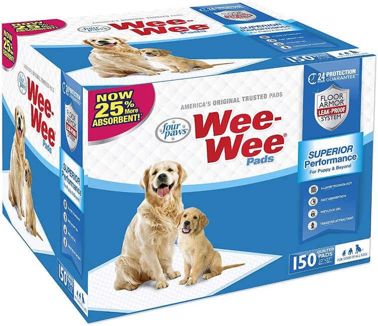 Four Paws Wee Wee Pads Original- 150 Pack