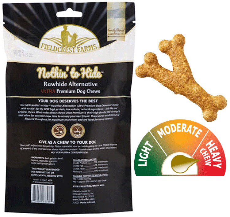Fieldcrest Farms Nothin’ To Hide Ultra Wishbone 7" Beef Dog Treats (Pack of 1)