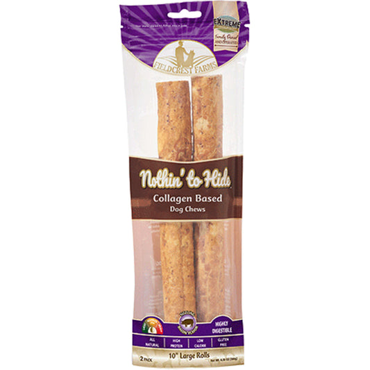 Fieldcrest Farms Nothin' to Hide 10" Bagels Bacon Flavor Premium Dog Chew - 6.38 oz(Pack of 2)