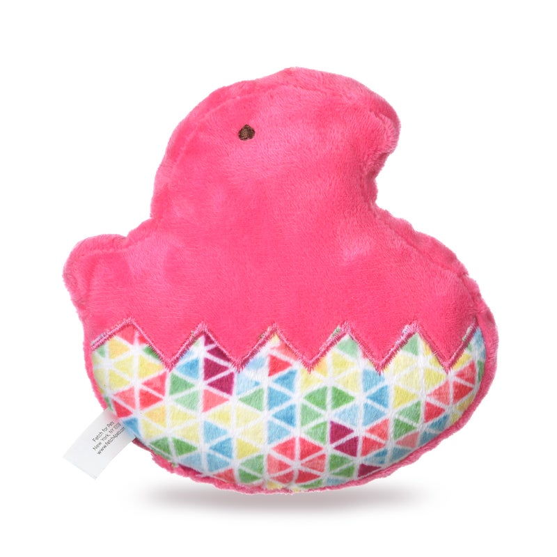 Peeps for Pets Chick 5 Inch Flattie Plush Dog Toy, Pink - 5 Inches