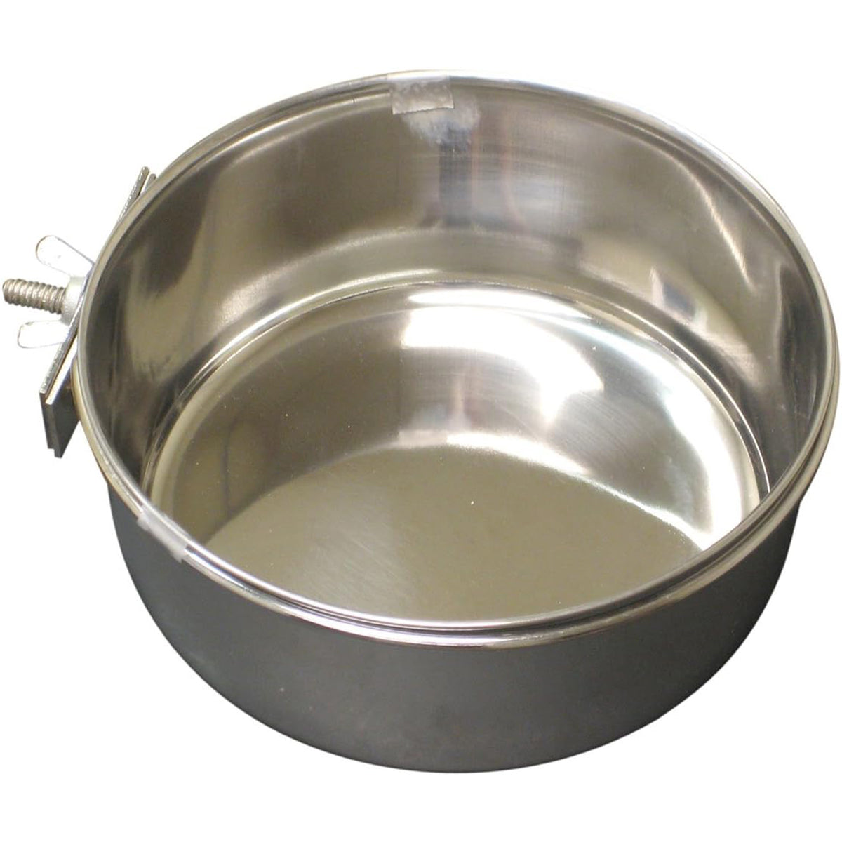 QT Dog Stainless Steel Pet Bowl Coop Cup with Clamp - 48 oz